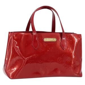 LOUIS VUITTON Monogram Vernis Wilshire PM Bag Pomme D'amour M93642 Auth 153177